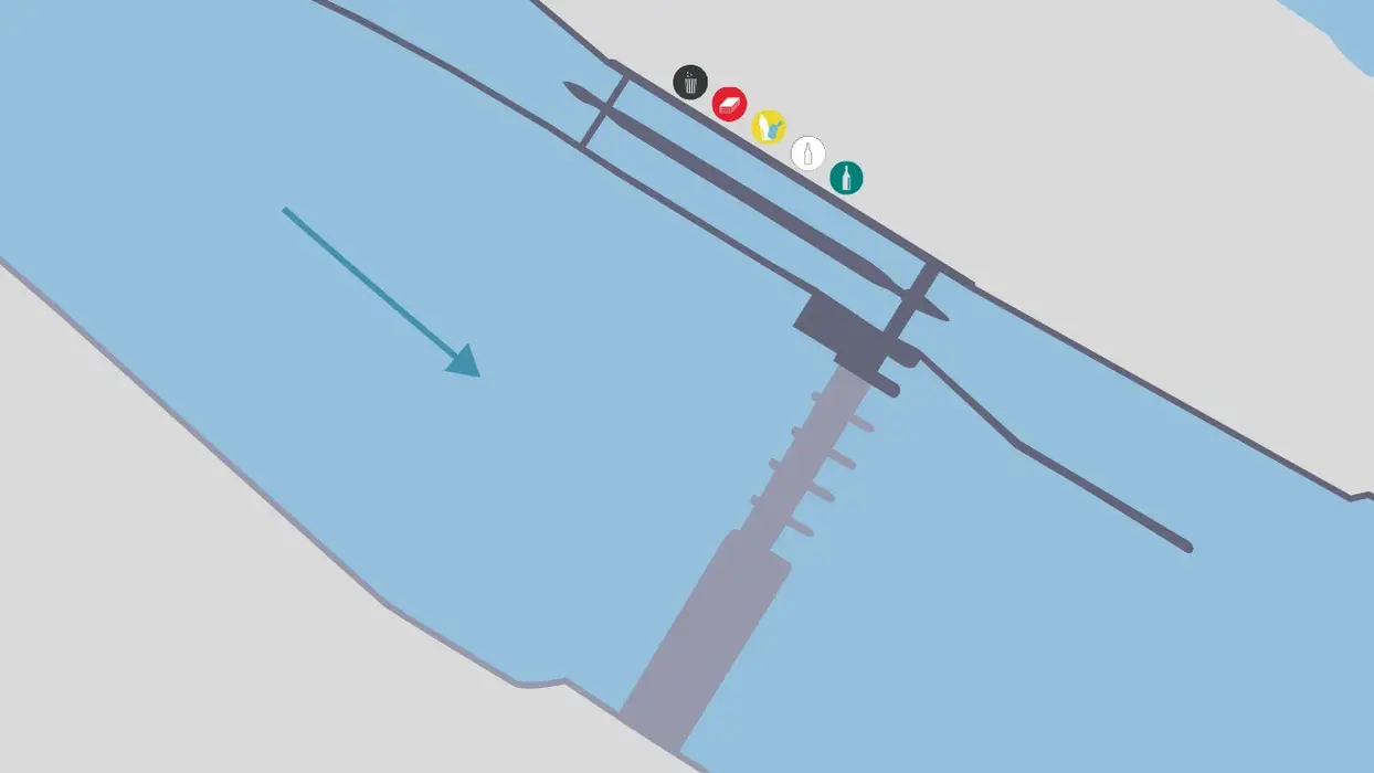 Schematische Grafik Schleuse Abwinden